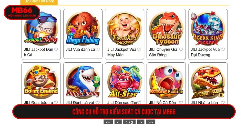 Nhà cái MB66 cung cấp nhiều công cụ hỗ trợ kiểm soát cá cược