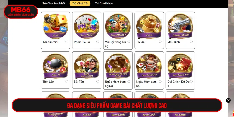 Siêu phẩm MB66 game bài đến từ nhà phát hành uy tín