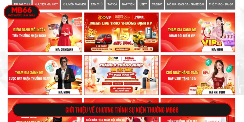 Sự kiện thưởng MB66 đem lại cơ hội nhận quà lớn
